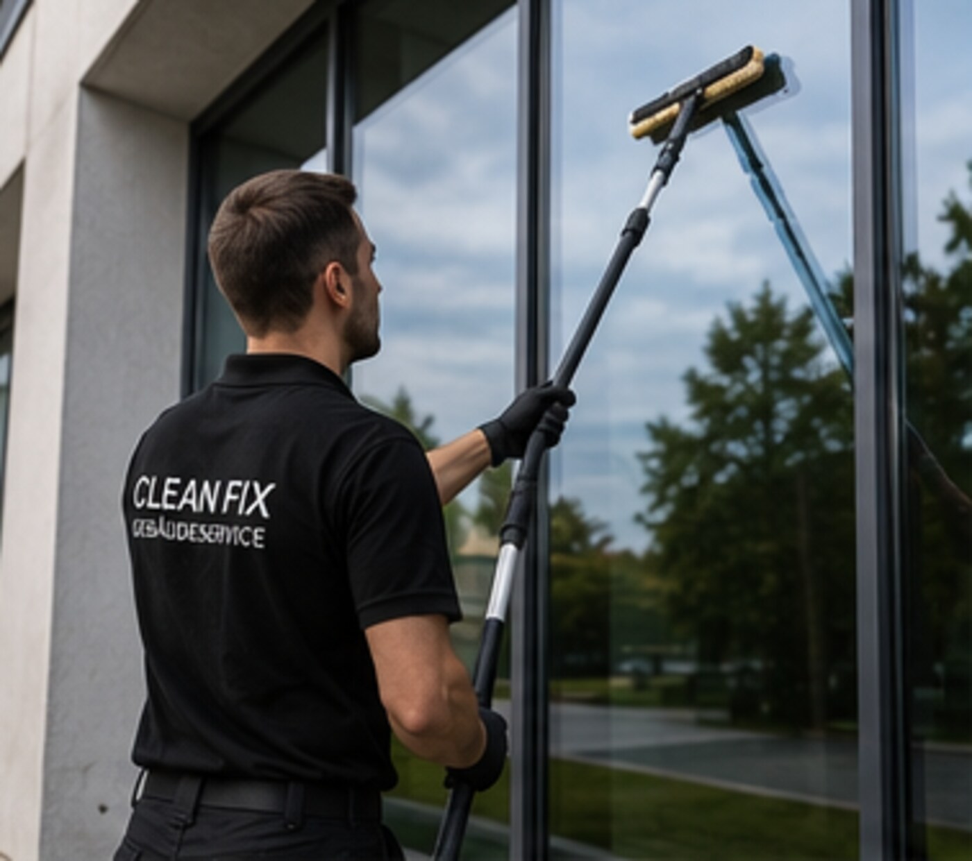 Glasreinigung durch Clean Fix Gebäudeservice